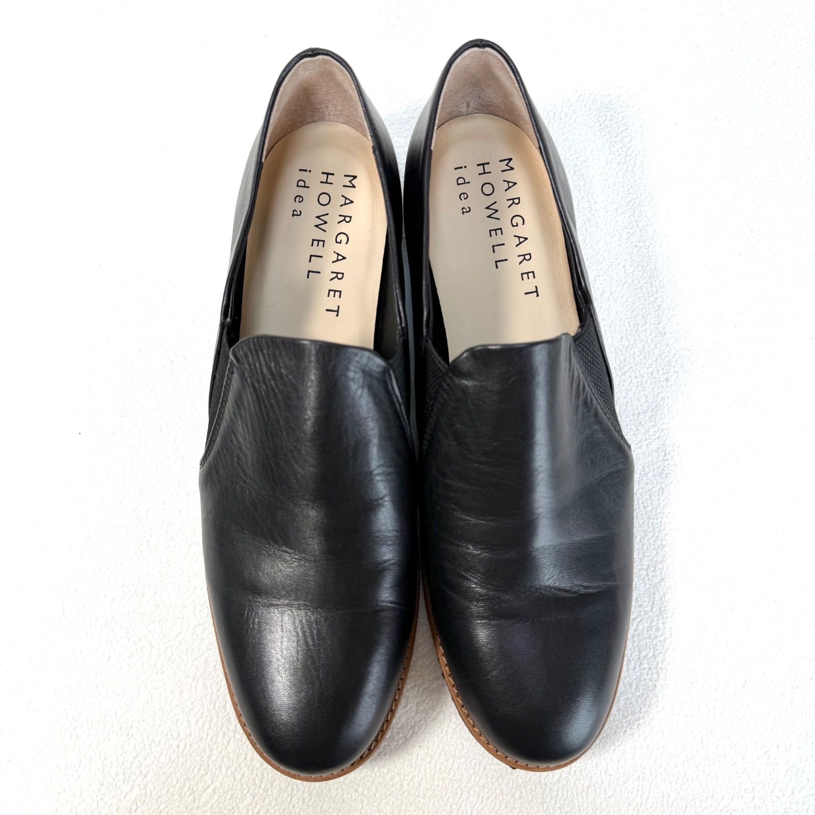 【未使用品】MARGARET HOWELL ideaフラットシューズ　23.5 極美品未使用級・23.5✨マーガレットハウエルアイデア サイドゴア