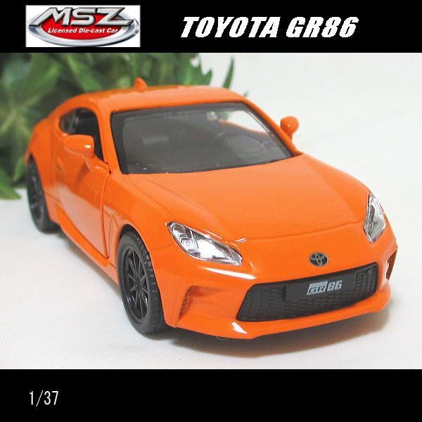 トヨタ GR86 オレンジラジコンカー 1/37トヨタ/GR86(オレンジ)/MSZ Metal Speed Zone/ダイキャスト