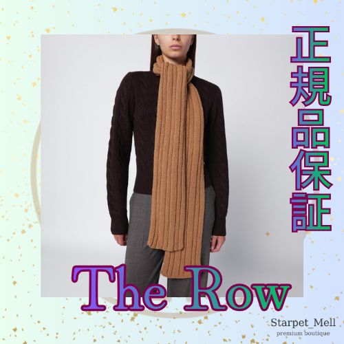 The Row 茶色のウールで作られたアミオススカーフ