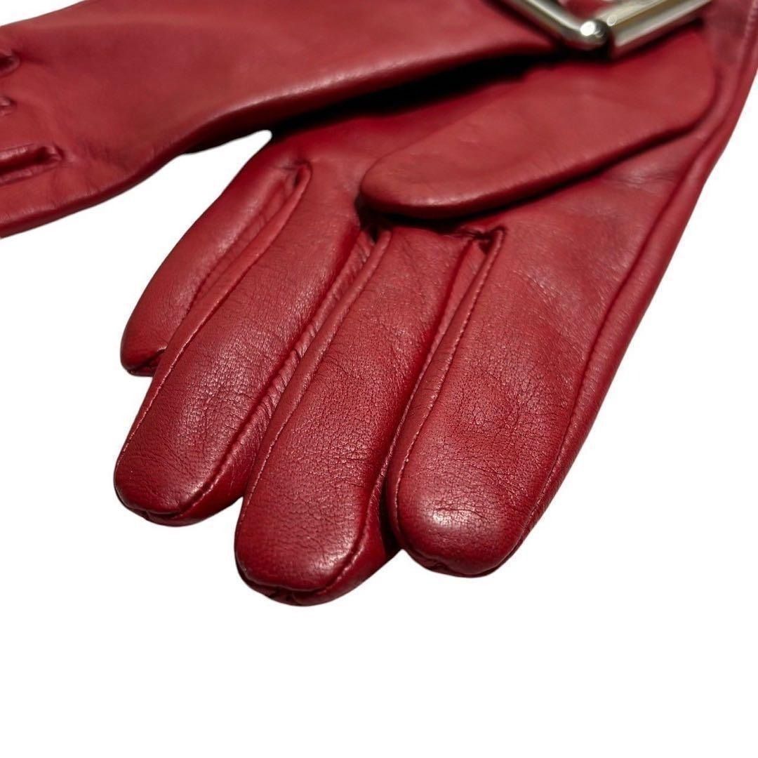 ✨新品✨VivienneWestwood　本革 レザー ニット グローブ　ベルト タグ付き・未使用品】 ヴィヴィアン ウエストウッド 手袋 レザー
