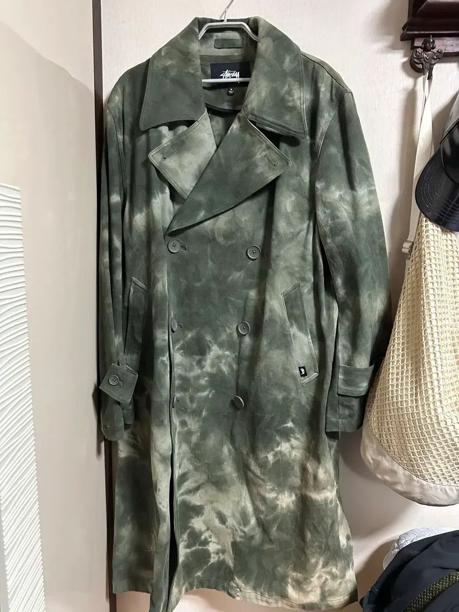 Stussy タイダイ トレンチコート s Stussy - Tie dye Trench Coat