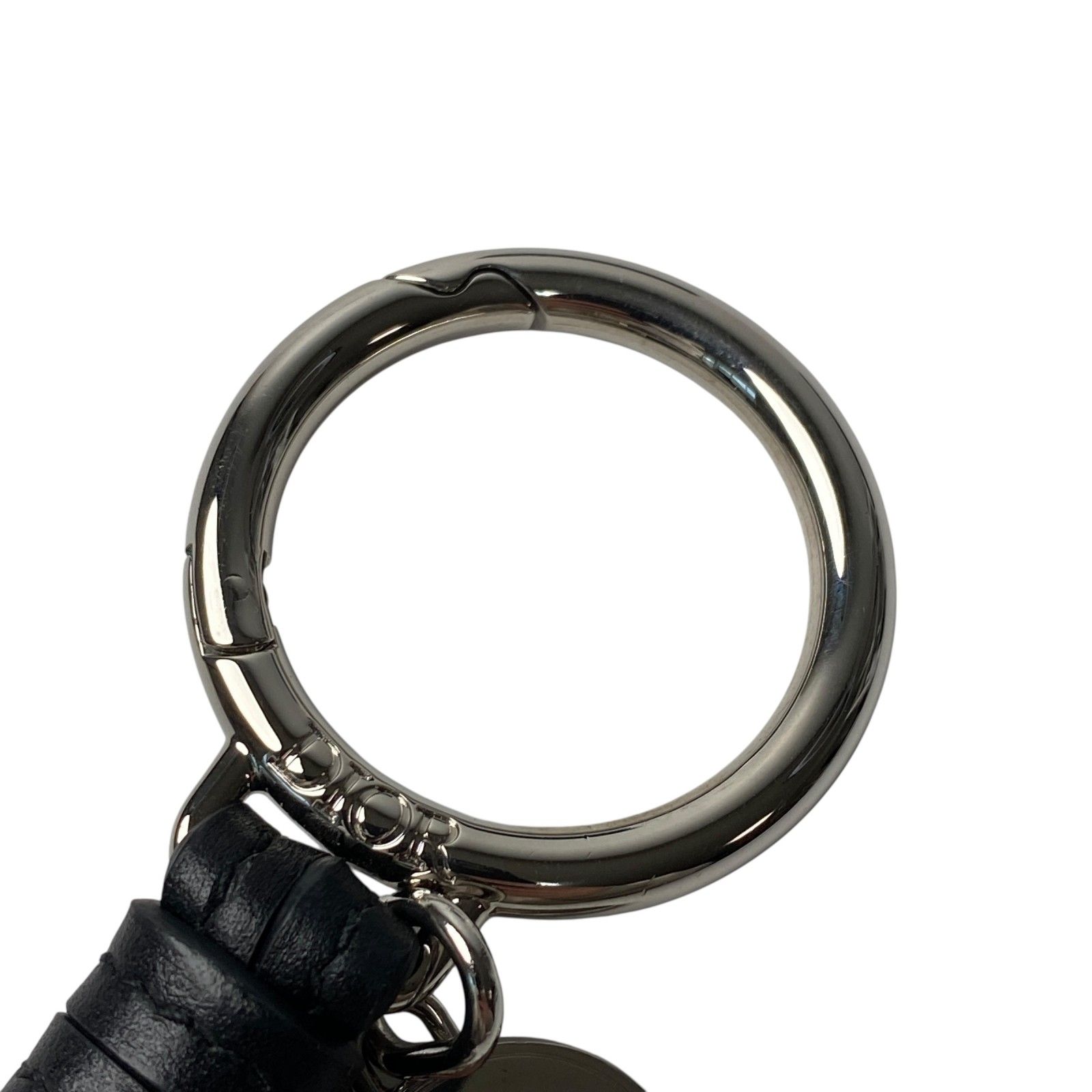 未使用 ディオール DIOR レディース オブリーク レザー キーホルダー