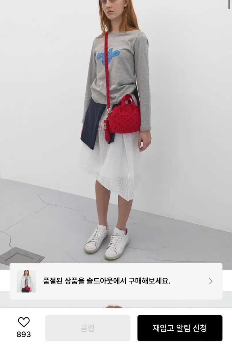 ENZO BLUES ドット スモール ハンドバッグ レッド