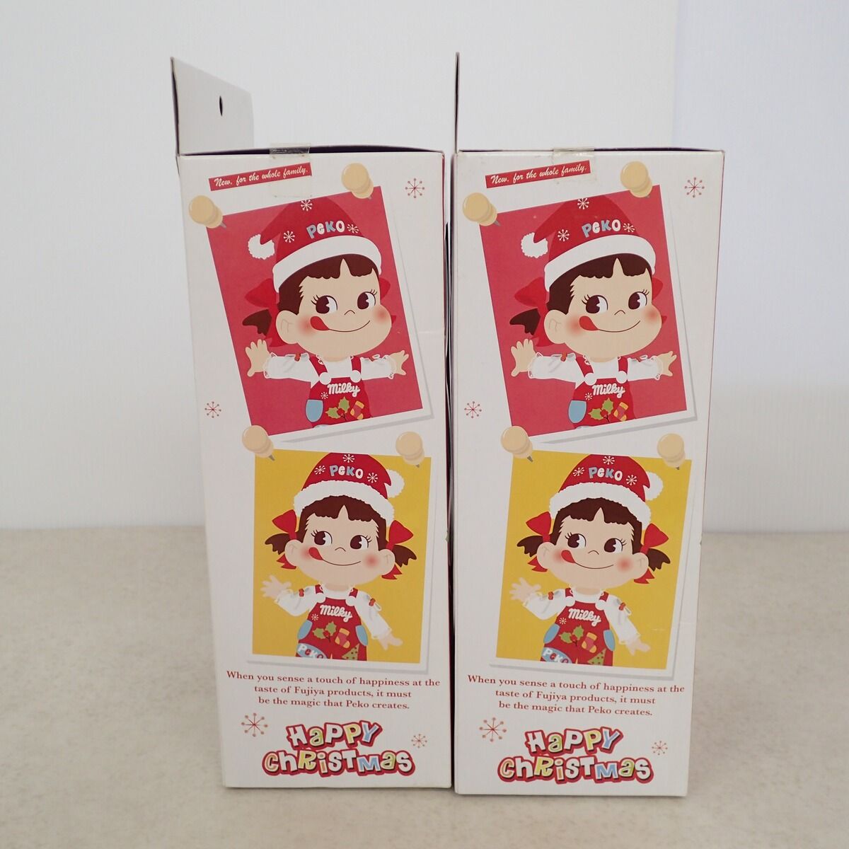 未開封 不二家 FUJIYA ペコちゃん 人形 2009 ハッピークリスマス 2点
