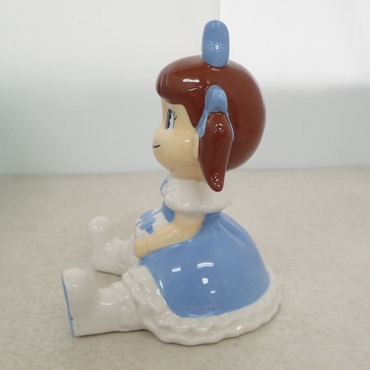 不二家 FUJIYA ぱちくり ペコちゃん 人形 ブルードレス 陶器製 - メルカリ