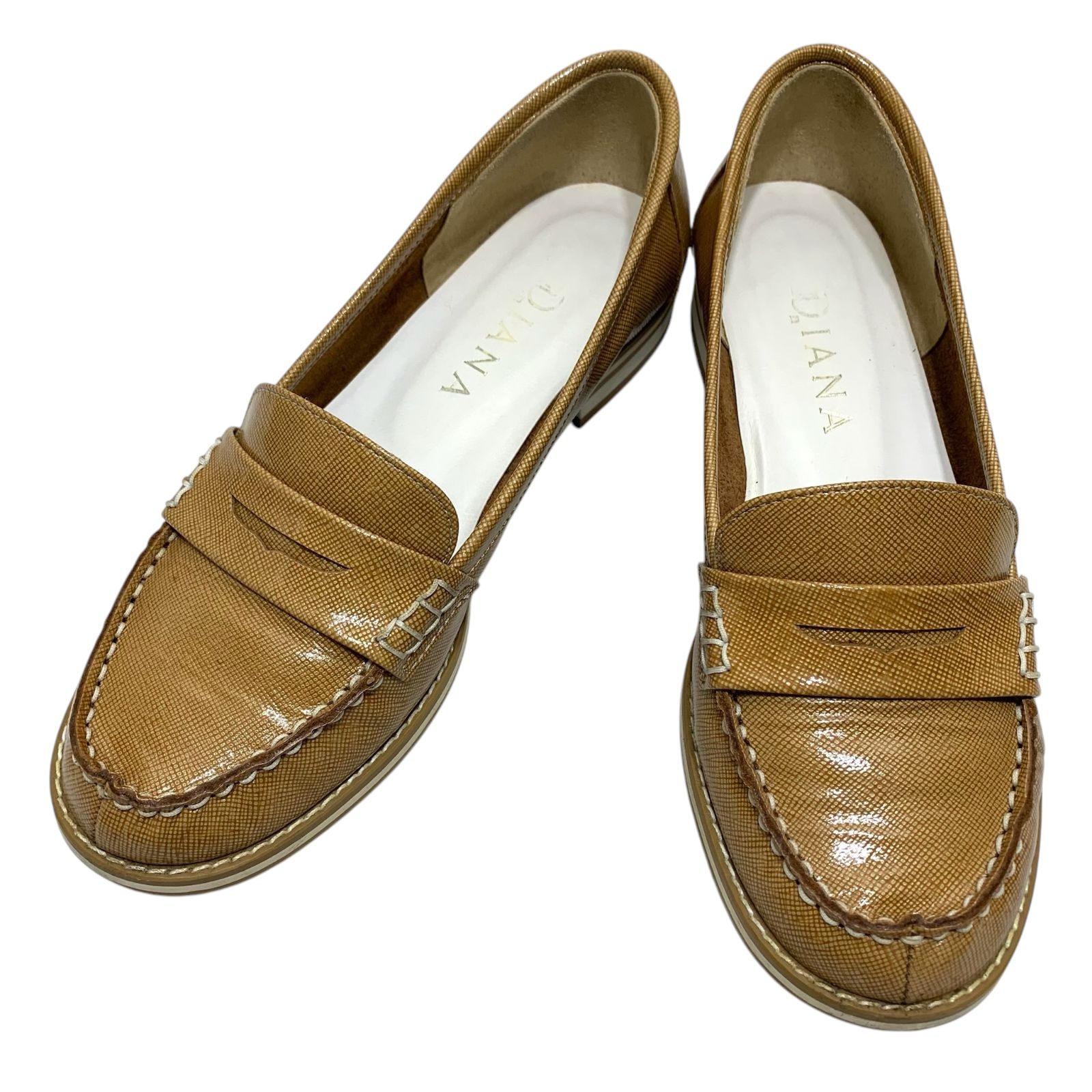 美品】ダイアナ (23.5) ローファー フラット パンプス スリッポン 希少 