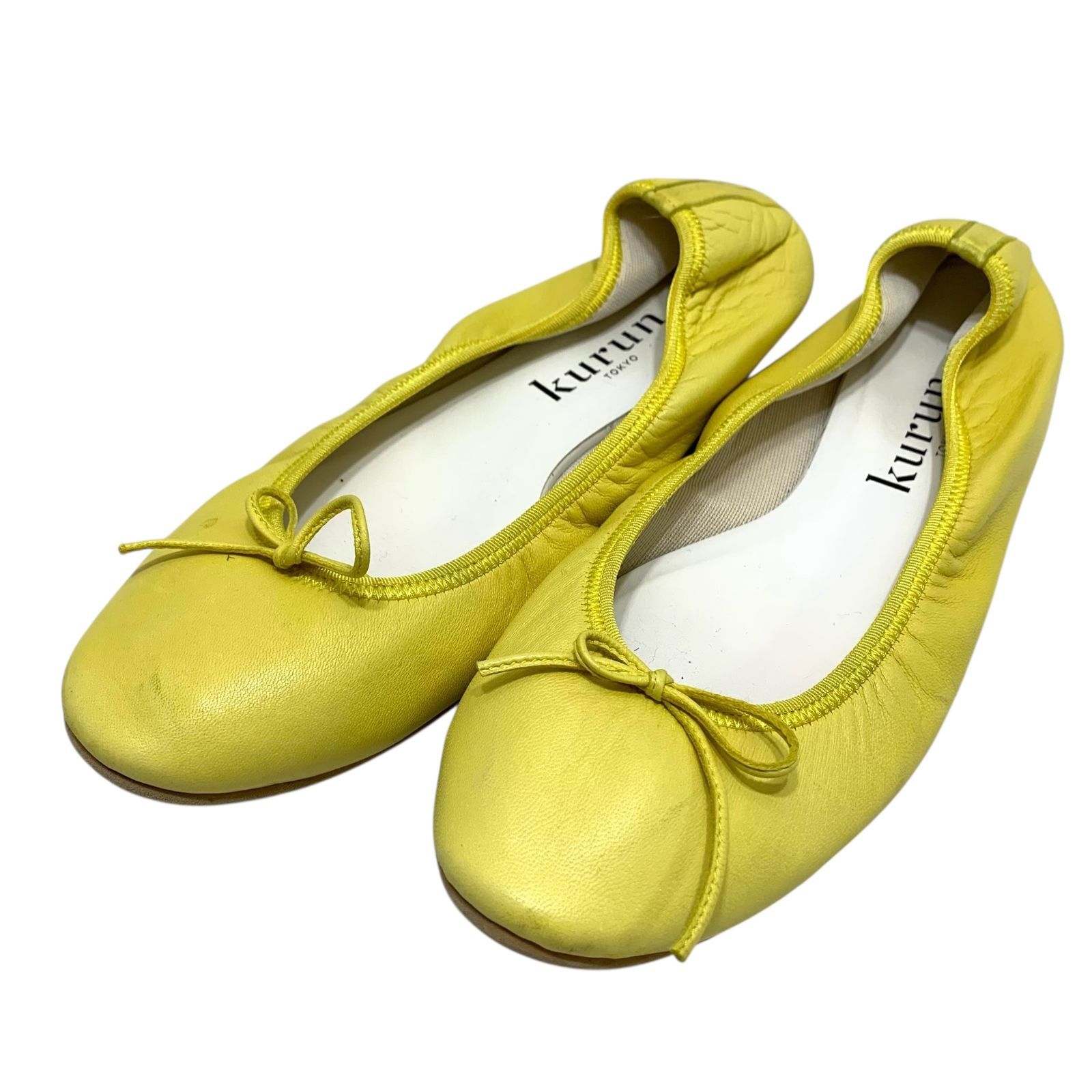 美品】クルン (25) バレエシューズ フラットシューズ パンプス