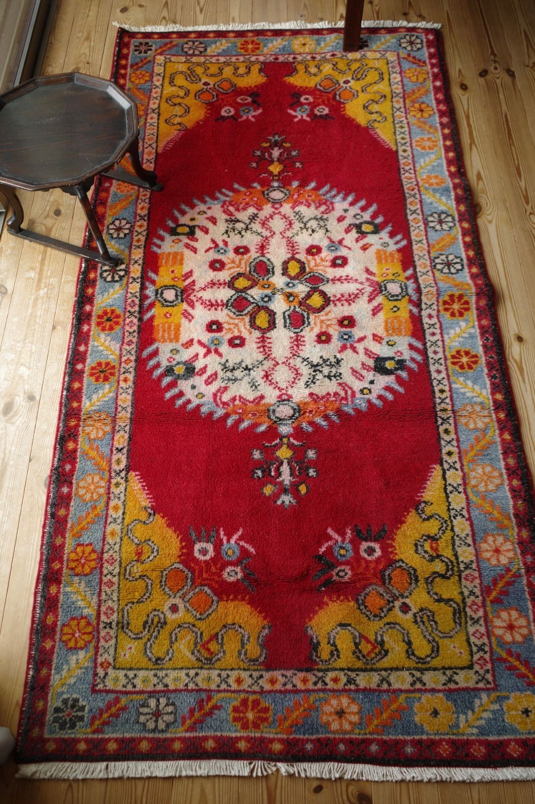 177cmx82cmトルコ ヴィンテージ ラグ ギュネイ トルコ ギュネイ ヴィンテージラグ - メルカリ