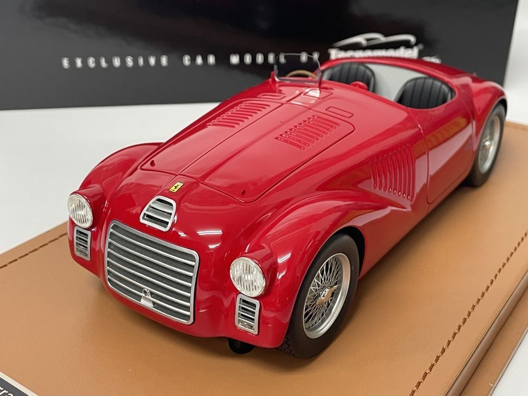 FERRARIフェラーリ 125 S SPIDER PRESS 1947 ROSSO CORSA RED Tecno 1 18ミニカー