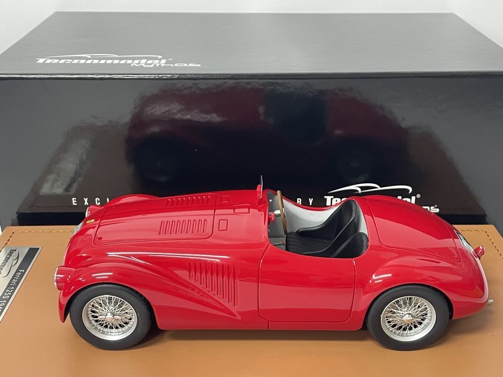 FERRARIフェラーリ 125 S SPIDER PRESS 1947 ROSSO CORSA RED Tecno 1 18ミニカー