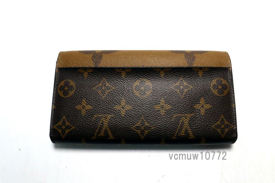 LOUIS VUITTON モノグラムジャイアントリバース ポルトフォイユサラ レザー 2つ折り長財布 ルイヴィトン 1204 vd 236-6 D
