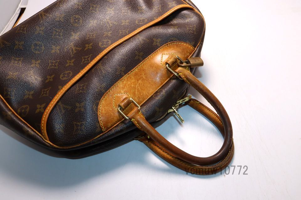 □LOUIS VUITTON モノグラム ドーヴィル レザー ハンドバッグ ルイ