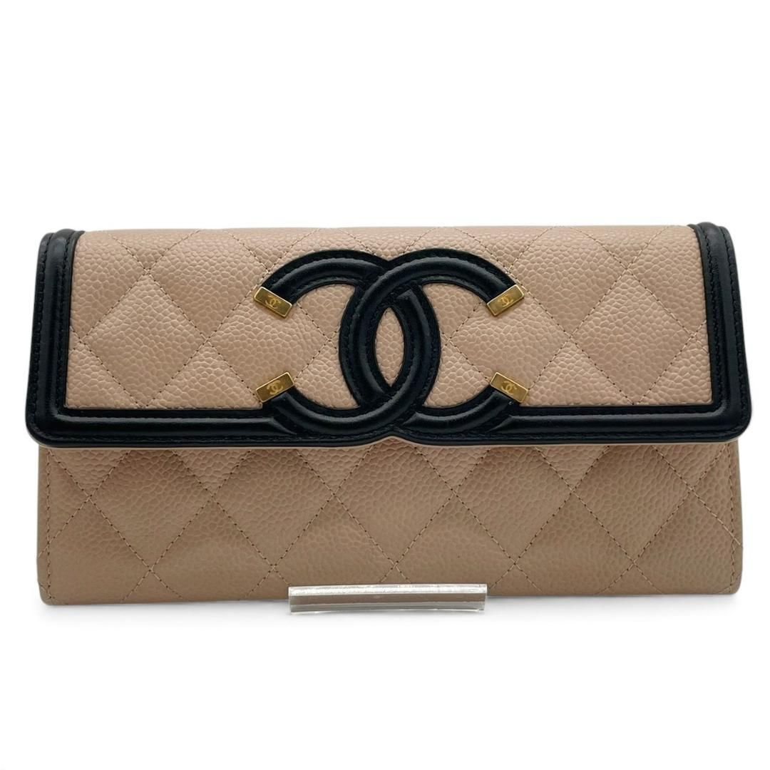 新品同様】シャネル CHANEL キャビアスキン マトラッセ フィリグリー