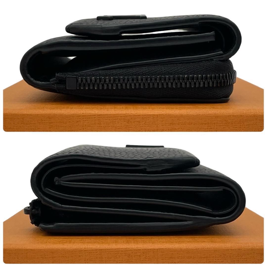 美品　正規品　ルイヴィトン アエログラム パイロット 三つ折財布 ブラック ルイヴィトン アエログラム パイロット ブラック 三つ折り財布 黒 トリヨン