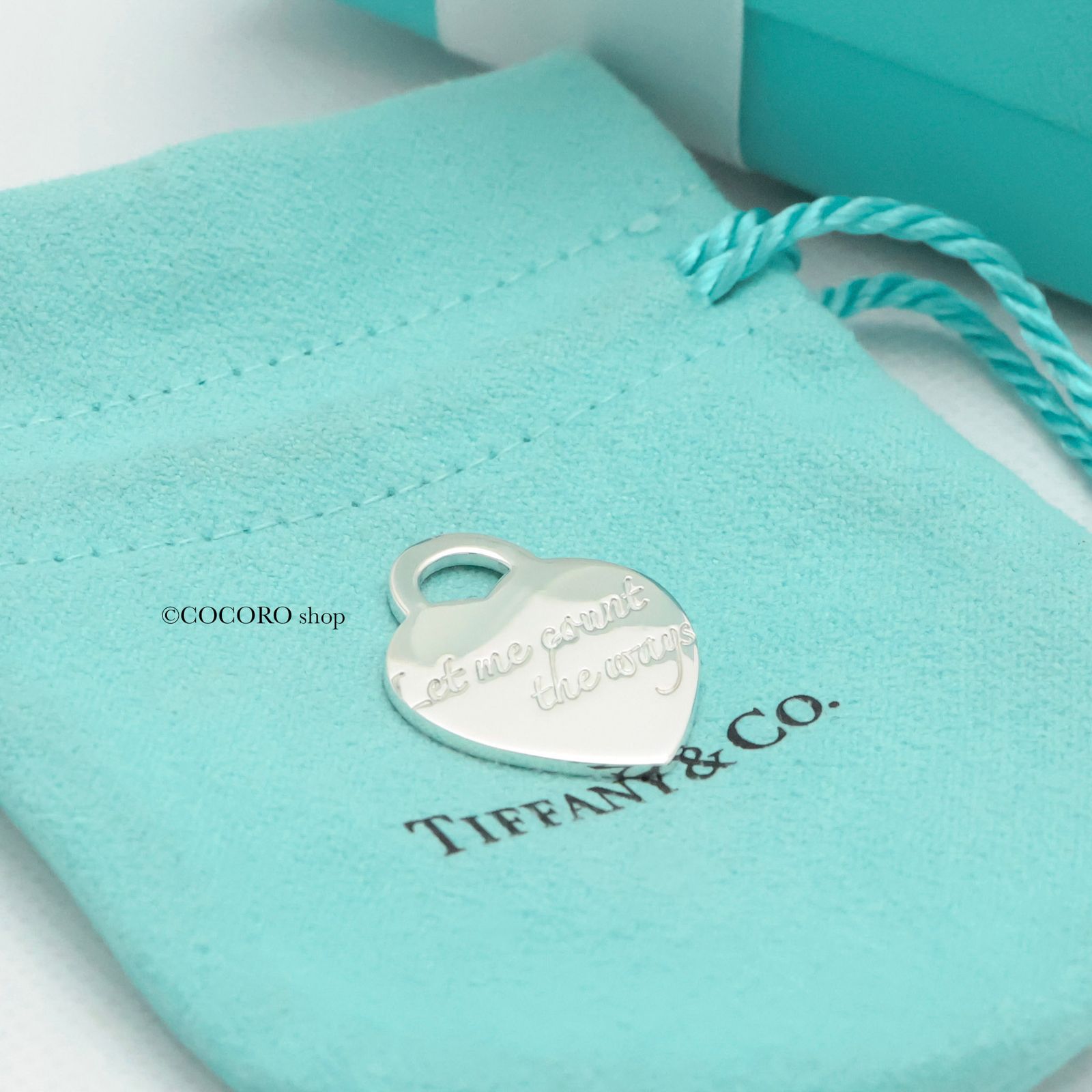 ティファニー TIFFANY-Co. ノーツ Let me count the ways ミディアム ハート タグ チャーム AG 925