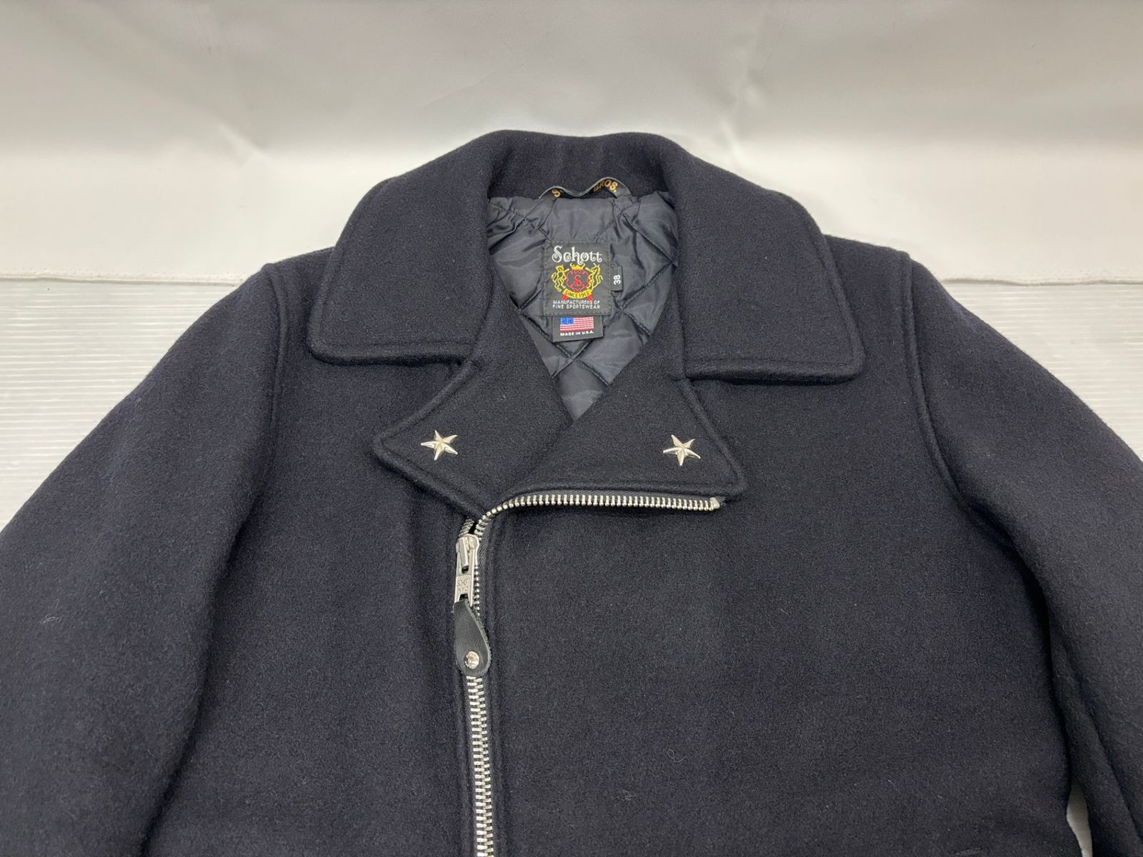 ショット ジップ ピーコート サイズ38 Schot 769 公式 7068 肉厚 ワン