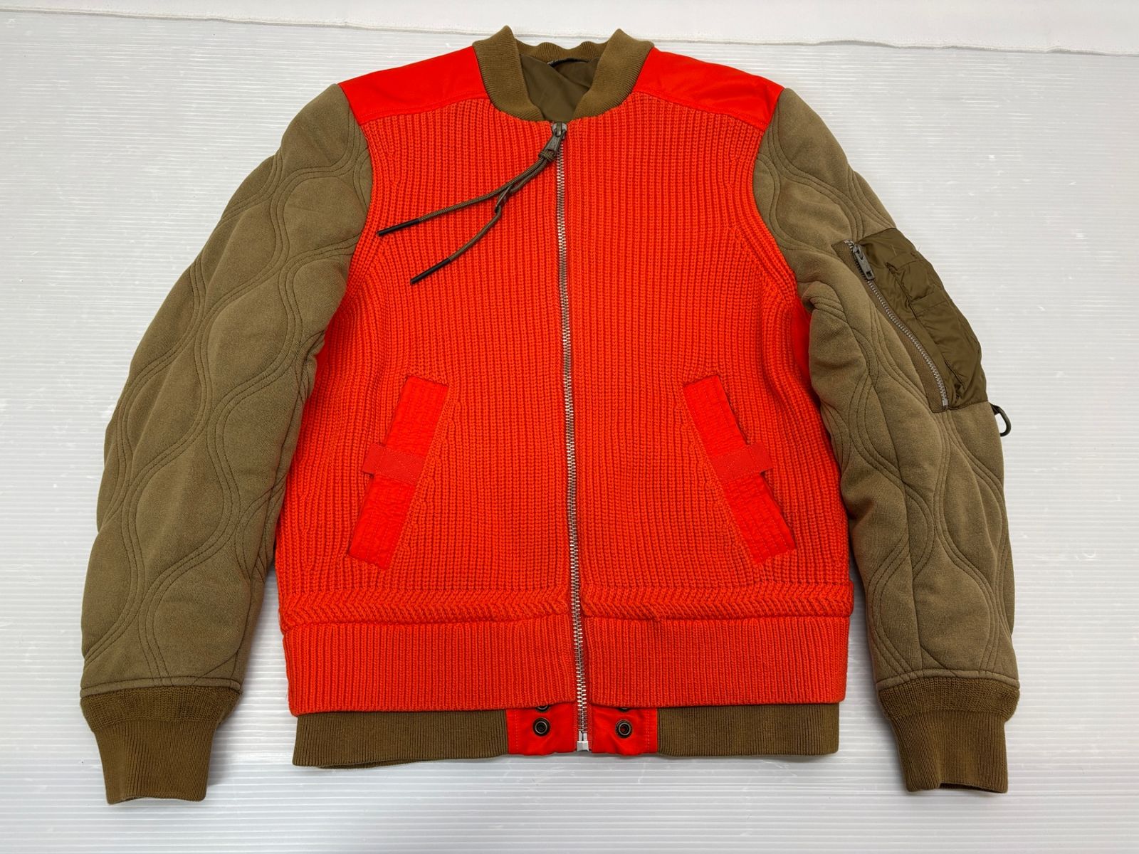 ディーゼル A 02855 ジャケット MA-1 サイズXS DIESEL ニット切替 スウェット