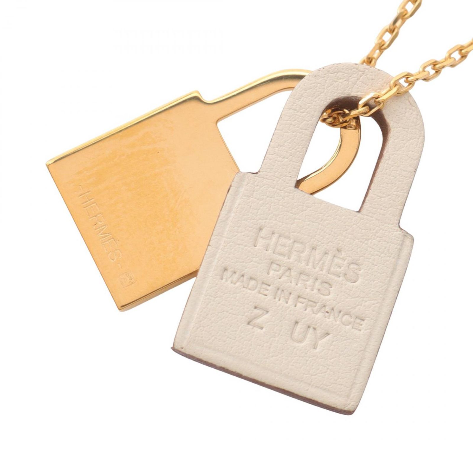 エルメス HERMES ネックレス オーケリー GP（ゴールドメッキ） レザー