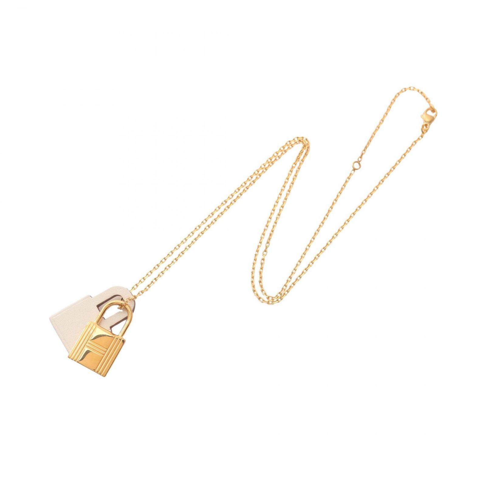 エルメス HERMES ネックレス オーケリー GP（ゴールドメッキ） レザー