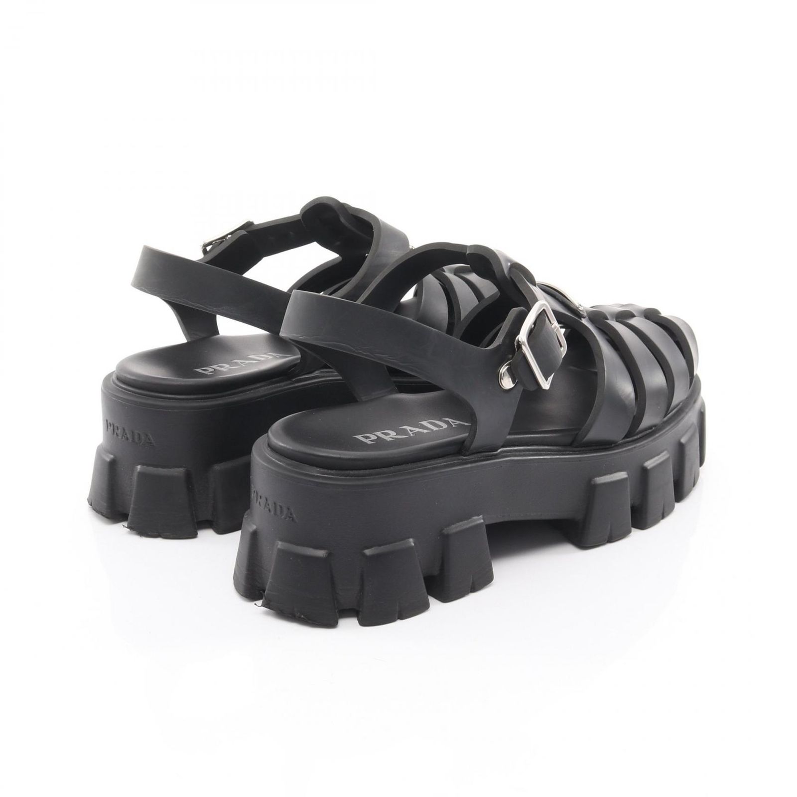 プラダ PRADA サンダル モノリス 2X3083 ブラック その他 サンダル