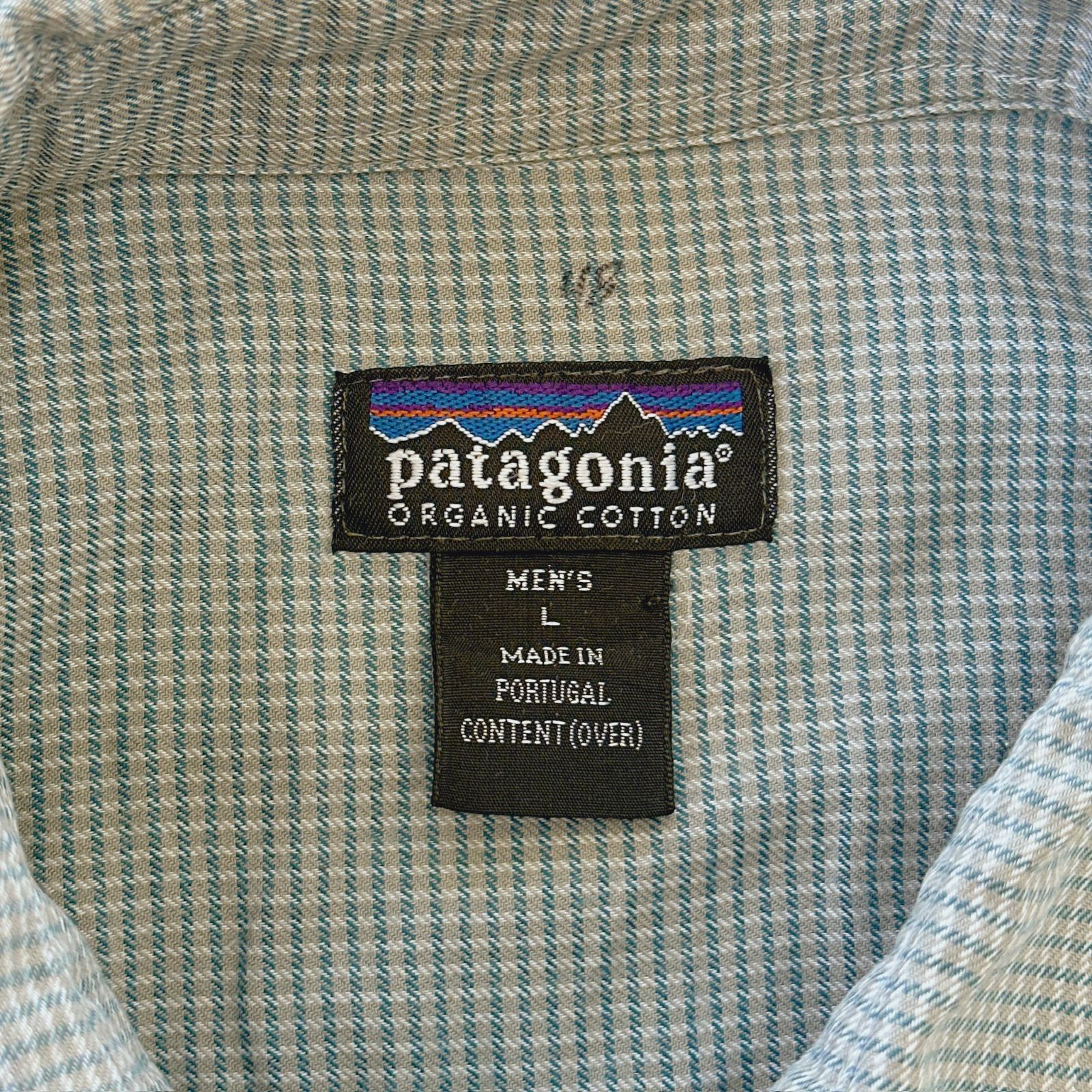 パタゴニア シャツ メンズL オーガニックコットン 90s ポルトガル製