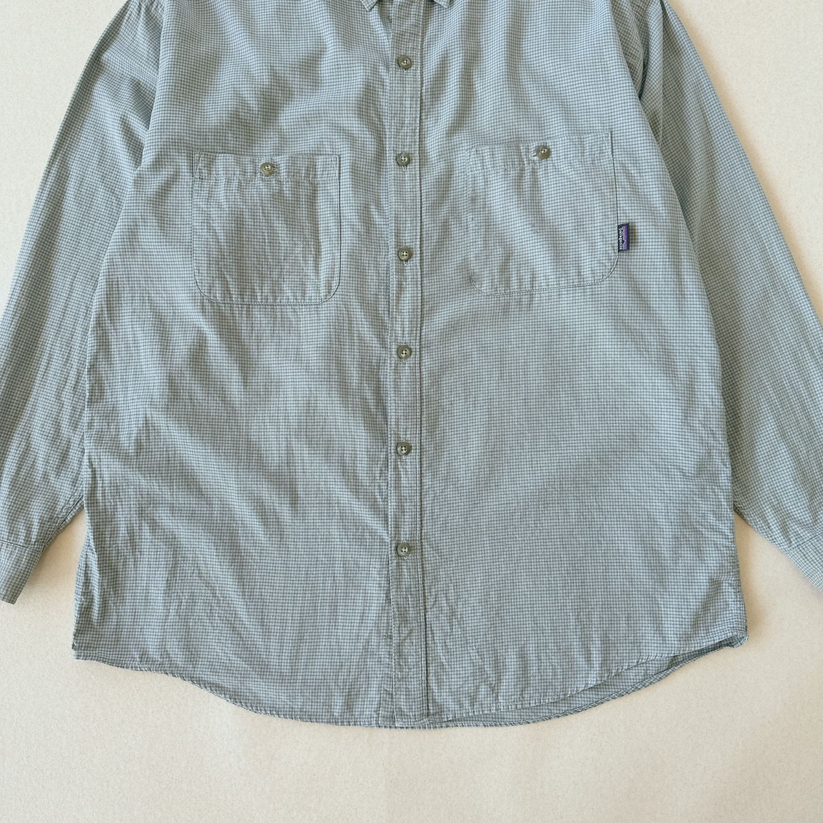 パタゴニア シャツ メンズL オーガニックコットン 90s ポルトガル製