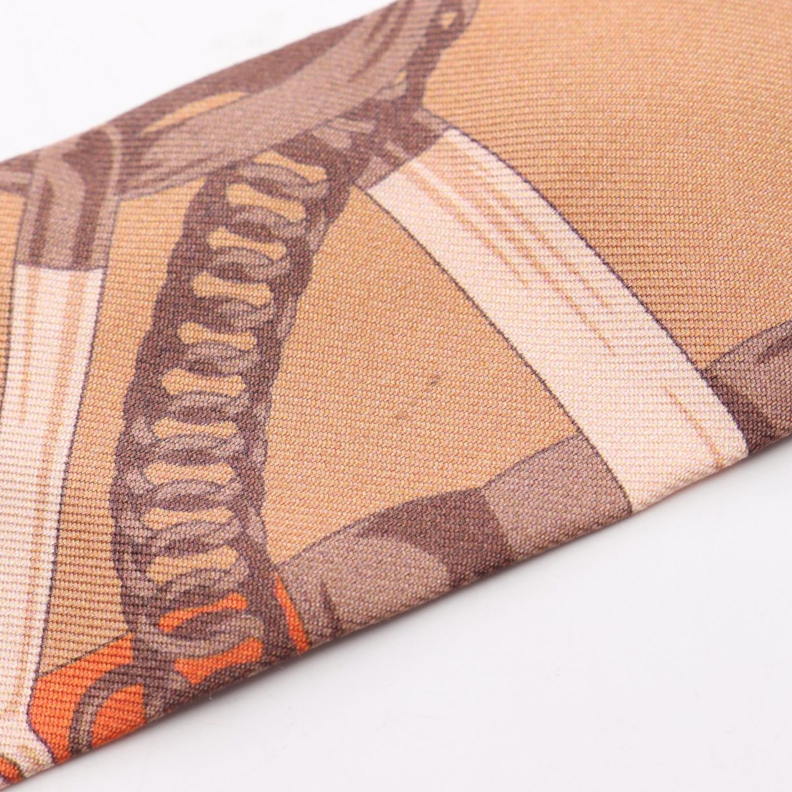 極美品！HERMES エルメス ツイリー 黄金の拍車 スカーフタイ エルメス HERMES スカーフ ツイリー 黄金の拍車 シルク ツイリー