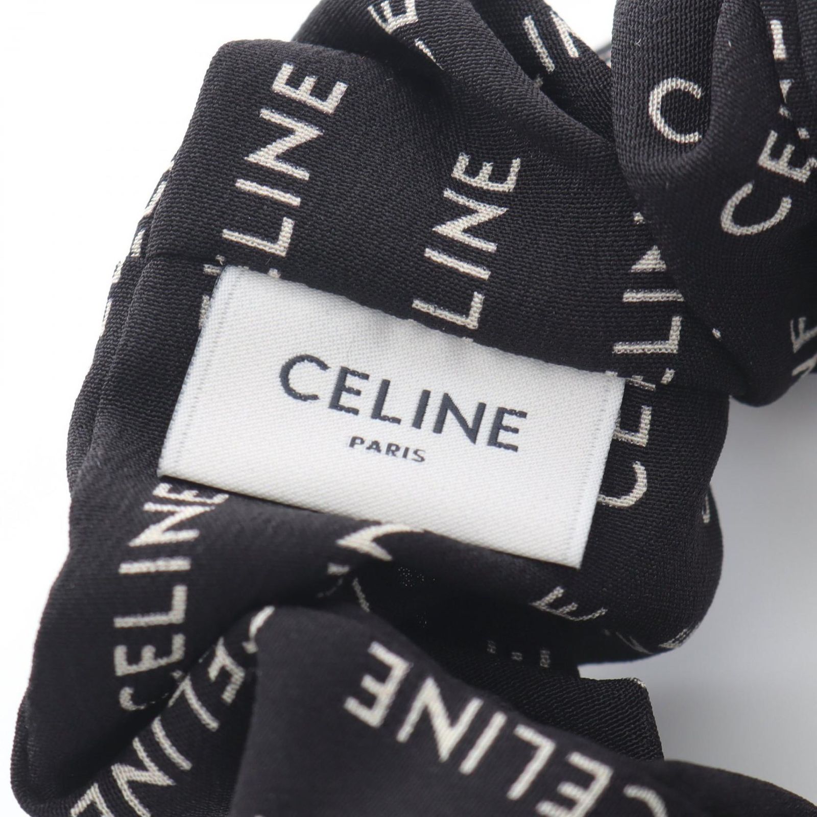 セリーヌ CELINE Rayure レイユール トリオンフ シュシュ 46Y352SIB BK