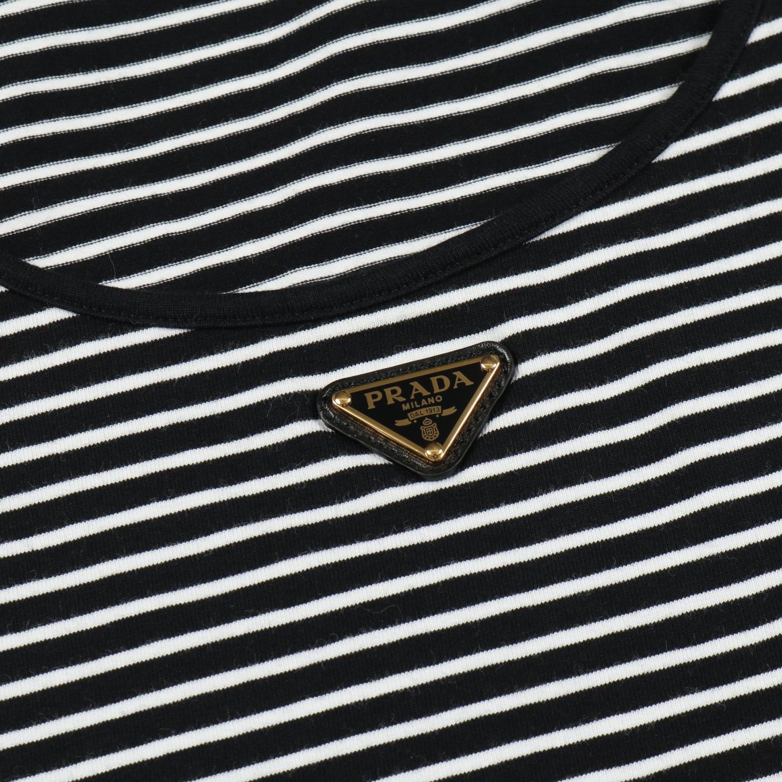  プラダ PRADA カットソー ストライプジャージートップス コットン レディース A 長袖 Tシャツ カットソー