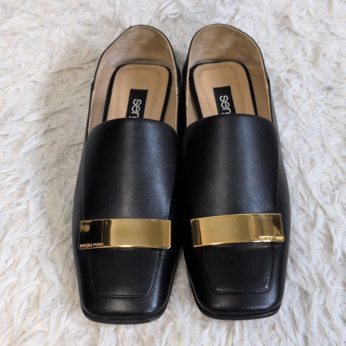 rossi 黒 レザー ローファー ゴールドストラップ rossi 黒 レザー ローファー ゴールドストラップ rossi 黒 レザー