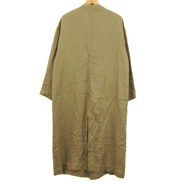 ノーク ロングコート ガウンコート アウター リネン混 レディース ブラウン N.O.R.C