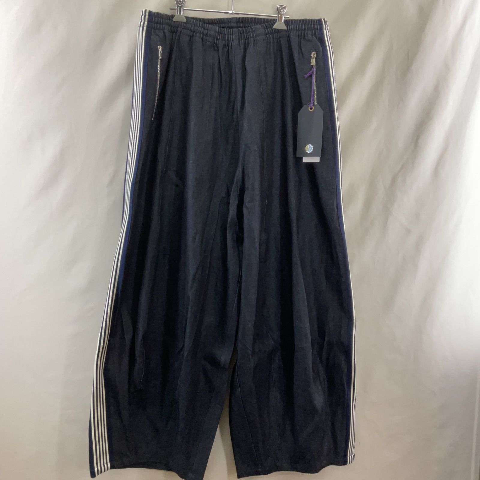 Needles ニードルス FW 25 NUBIAN H.D. TRACK PANT DENIM 11 oz IND ヌビアン サイドライン デニム ワイド パンツ XLサイズ K 0228-005 213