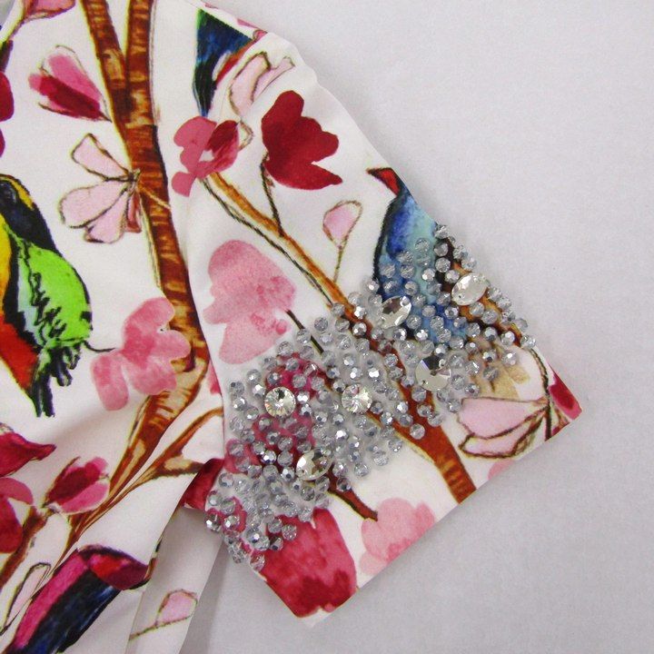 ブルーガール ワンピース トップス 半袖 花柄 ドレス 未使用品