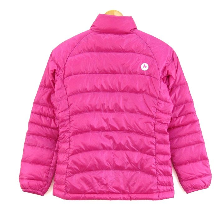 マーモット ダウンジャケット ジャンパー アウター 700フィル レディース Sサイズ ピンク×白 MARMOT