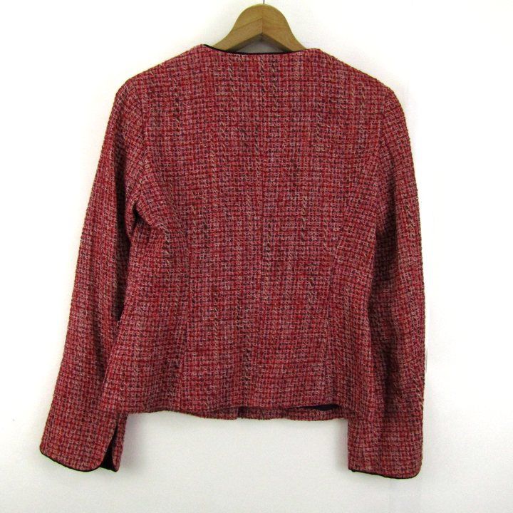 ブリエ ノー ジャケット アウター ツイード イタリア生地 レディース レッド BVRILLER