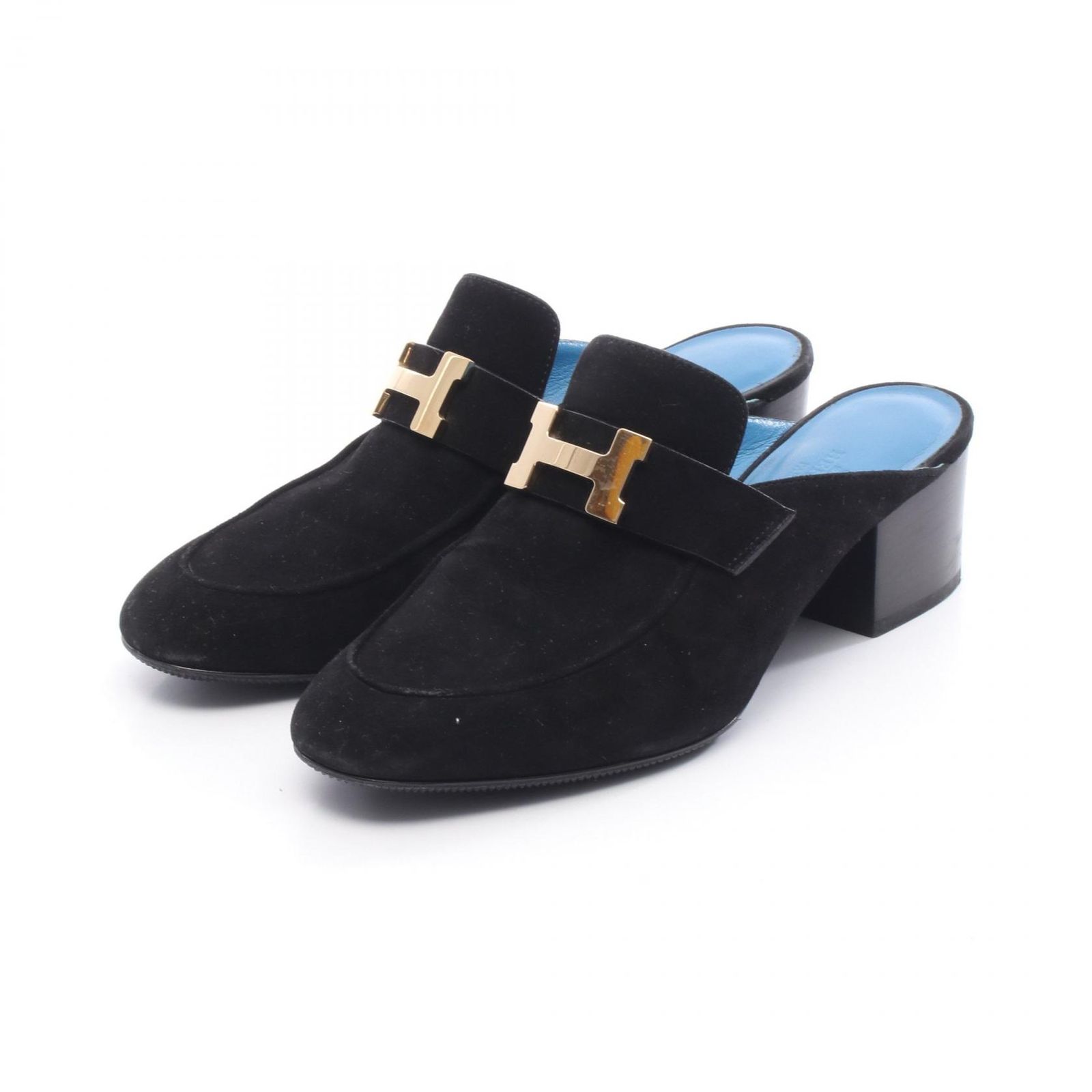 エルメス HERMES ミュール パラディ スウェード レディース B