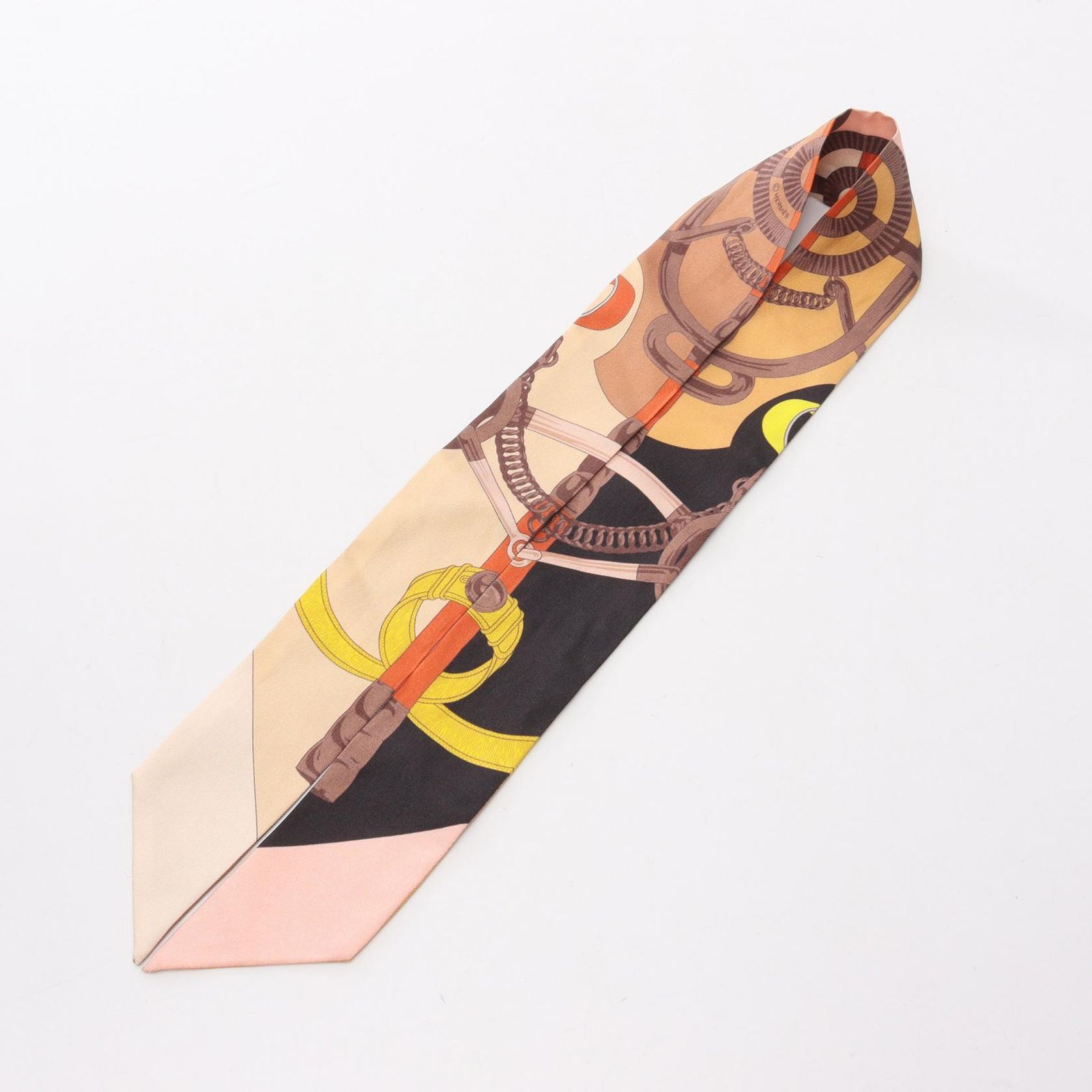 エルメス HERMES スカーフ ツイリー 黄金の拍車 シルク ツイリー