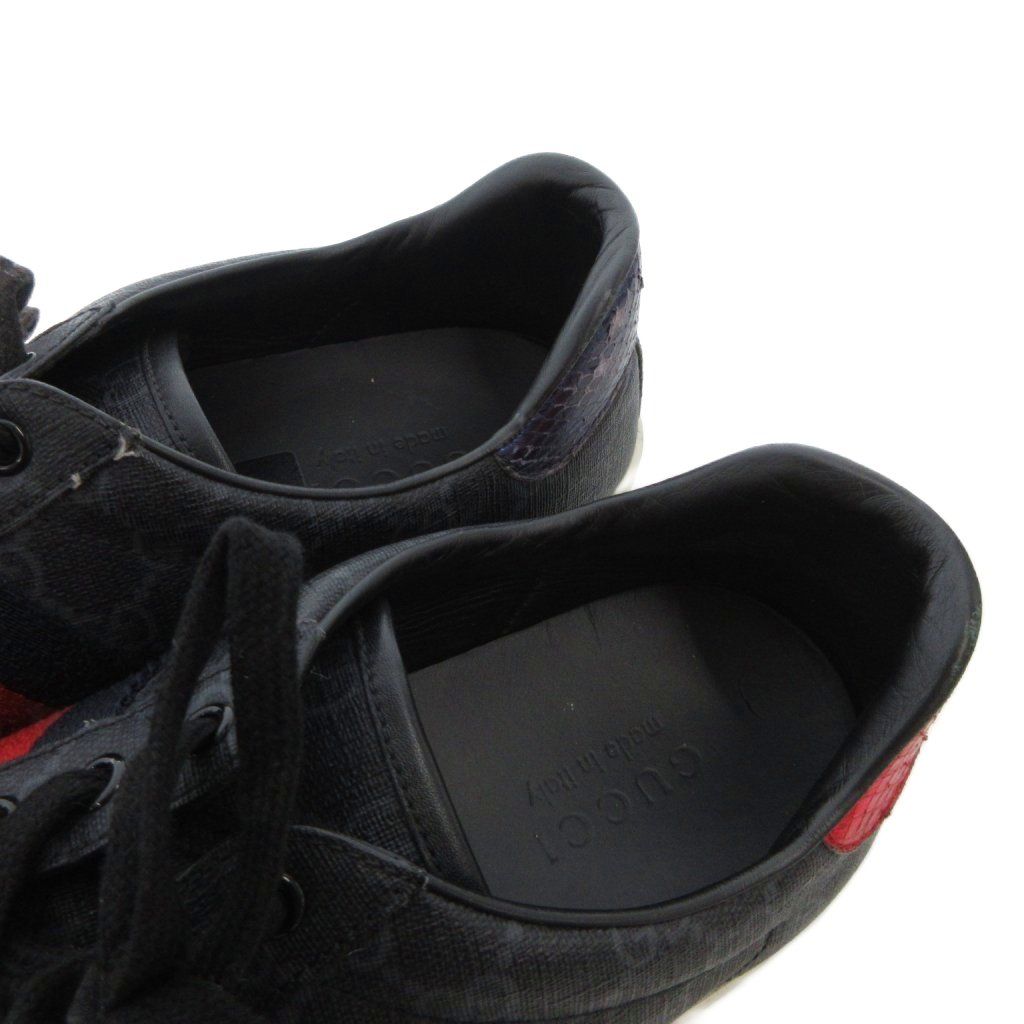 グッチ GUCCI エース スニーカー GG柄 シェリーライン 9.5 ブラック系