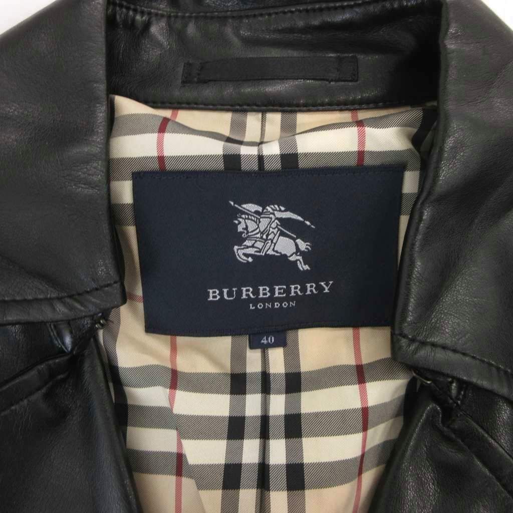 BURBERRY LONDON バーバリーロンドン　襟レザー　中綿入り　コート BURBERRY LONDON バーバリーロンドン 襟レザー 中綿入り コート - メルカリ