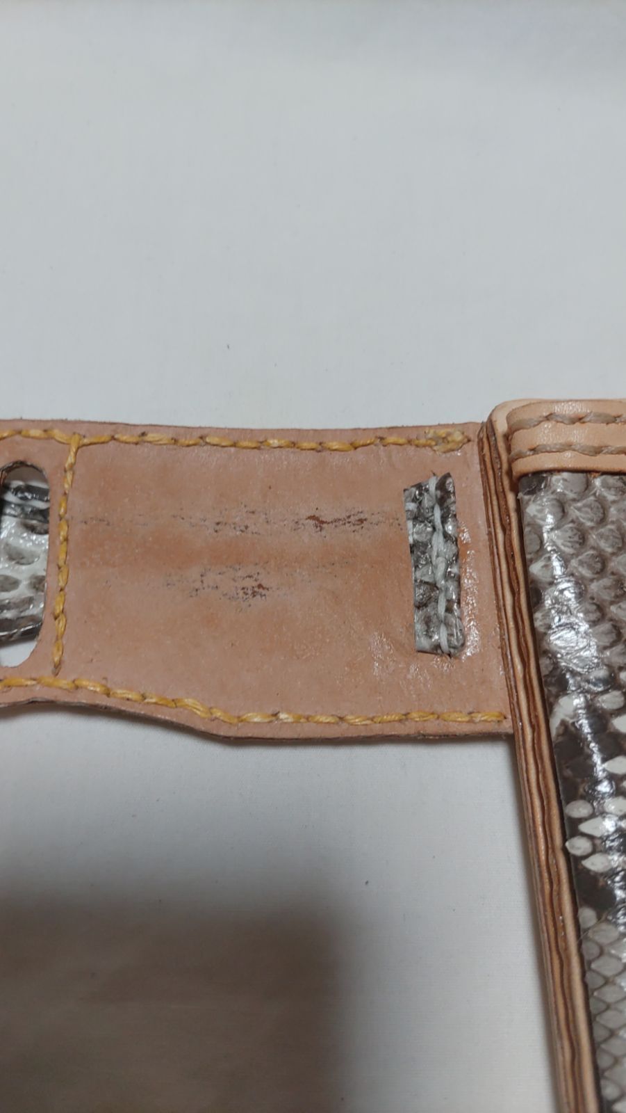  ダイヤモンド パイソン 牛革 バイカーズ ロングウォレット 長財布 財布 ケース 小物入れ