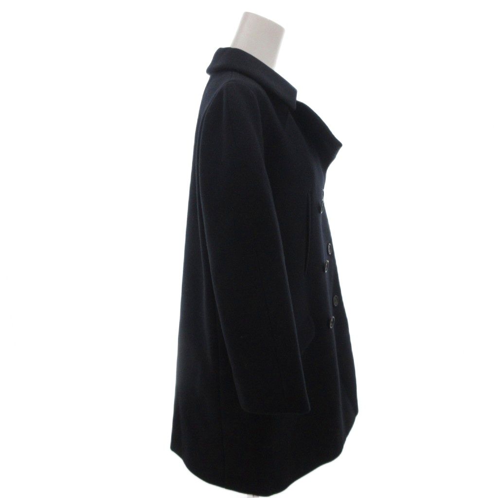 ミュウミュウ miumiu Pコート ジャケット ショート丈 ウール 40 紺