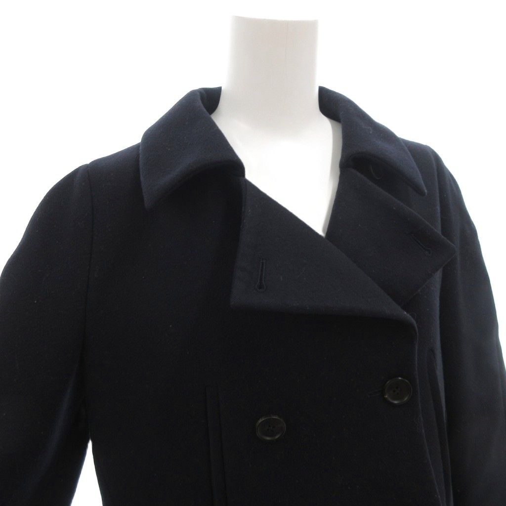 ミュウミュウ miumiu Pコート ジャケット ショート丈 ウール 40 紺