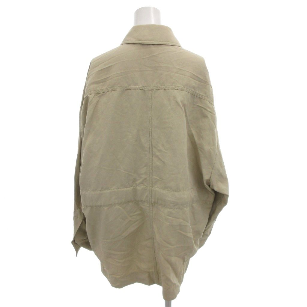 ステラマッカートニー STELLA McCARTNEY ショートコート ジャケット リネン混 36 ベージュ ウエスト絞り ポケット付き FF GY 62
