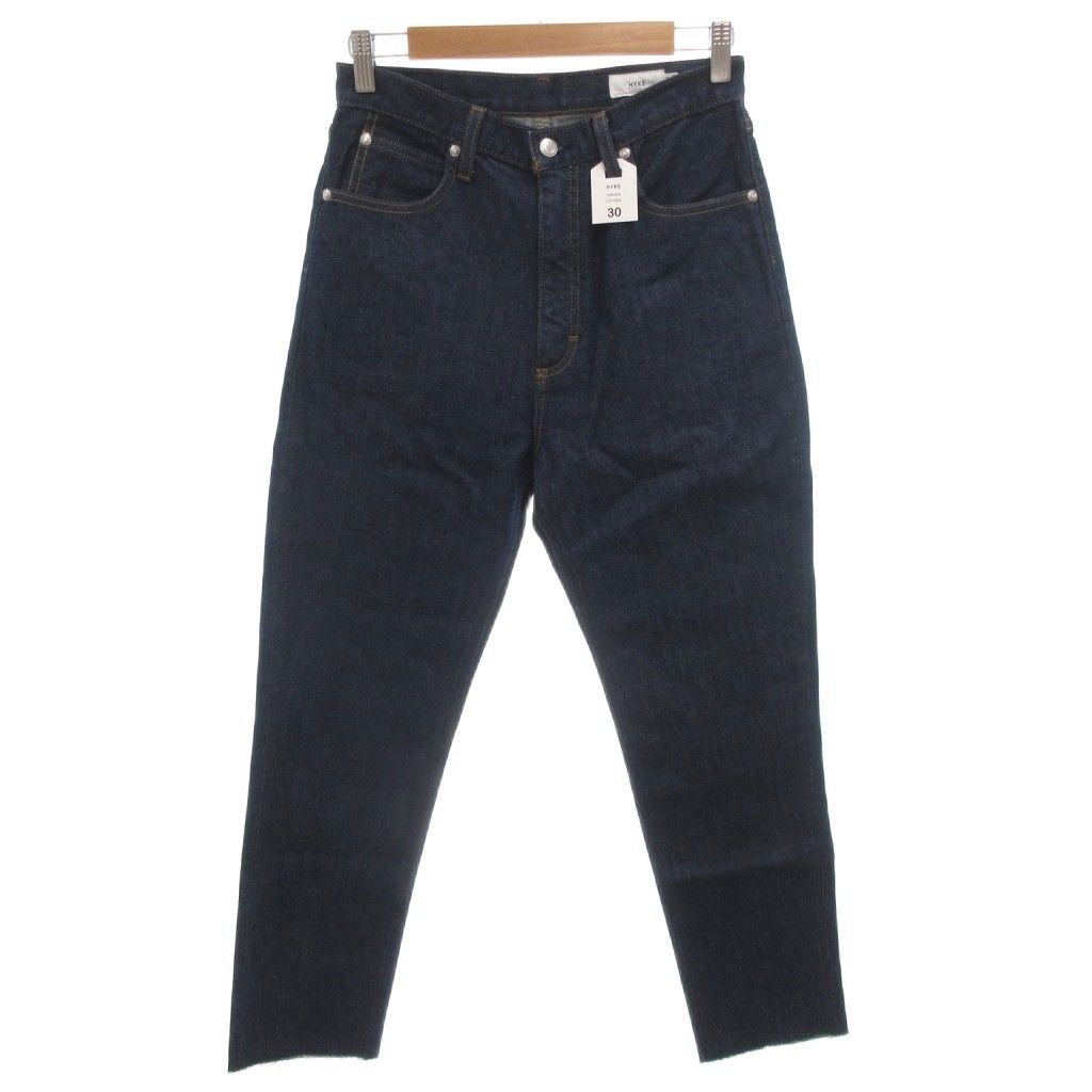 ハイク HYKE デニムパンツ ジーンズ カットオフ 30 インディゴ FF GY 62