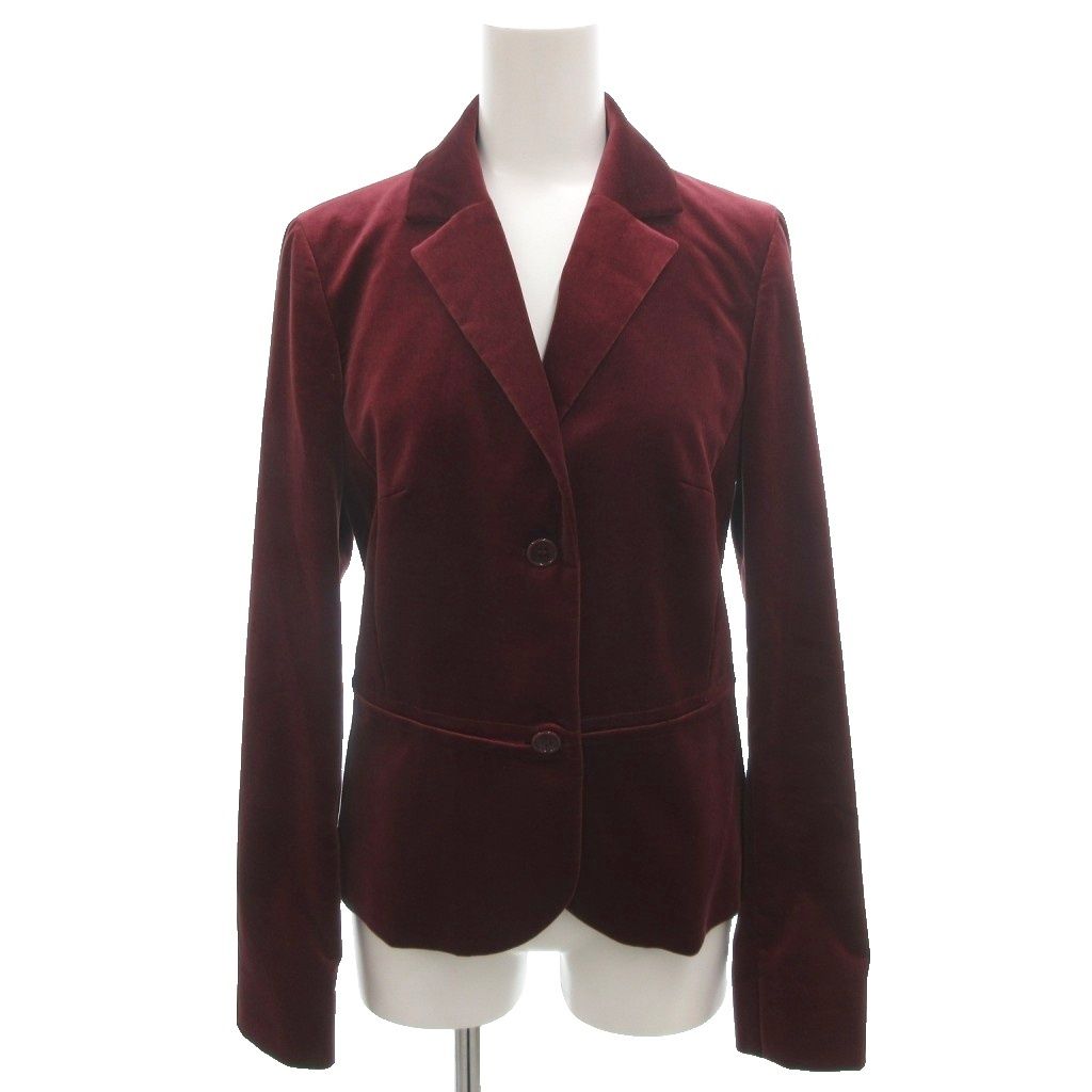 エトロ ETRO ベロアジャケット テーラード ブレザー 2 B 42 ボルドー FF GY 62
