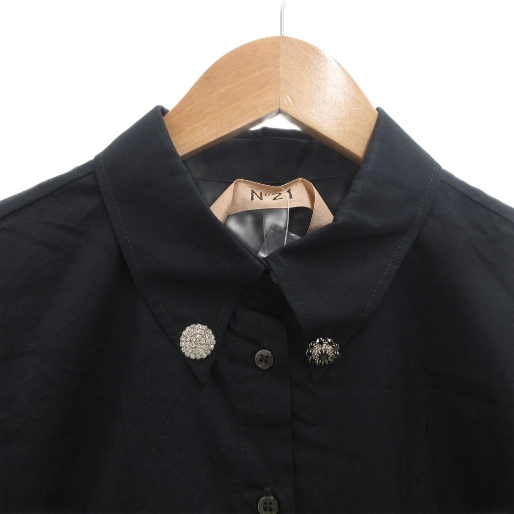 ヌメロヴェントゥーノ N°21 23年 シャツワンピース ひざ丈 36 黒