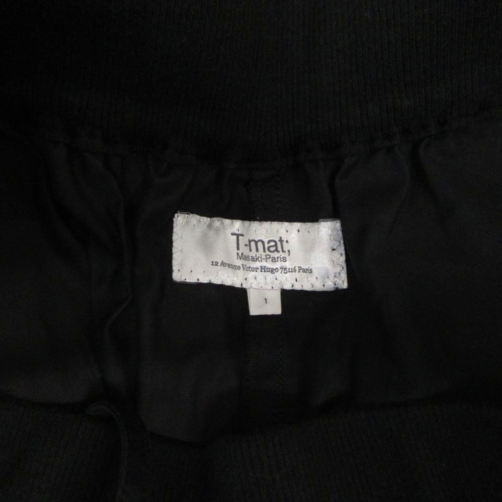  T mat ティーマット ワイドパンツ イージー ゴムウエスト 1 黒 ブラック FF GY 62 その他 パンツ