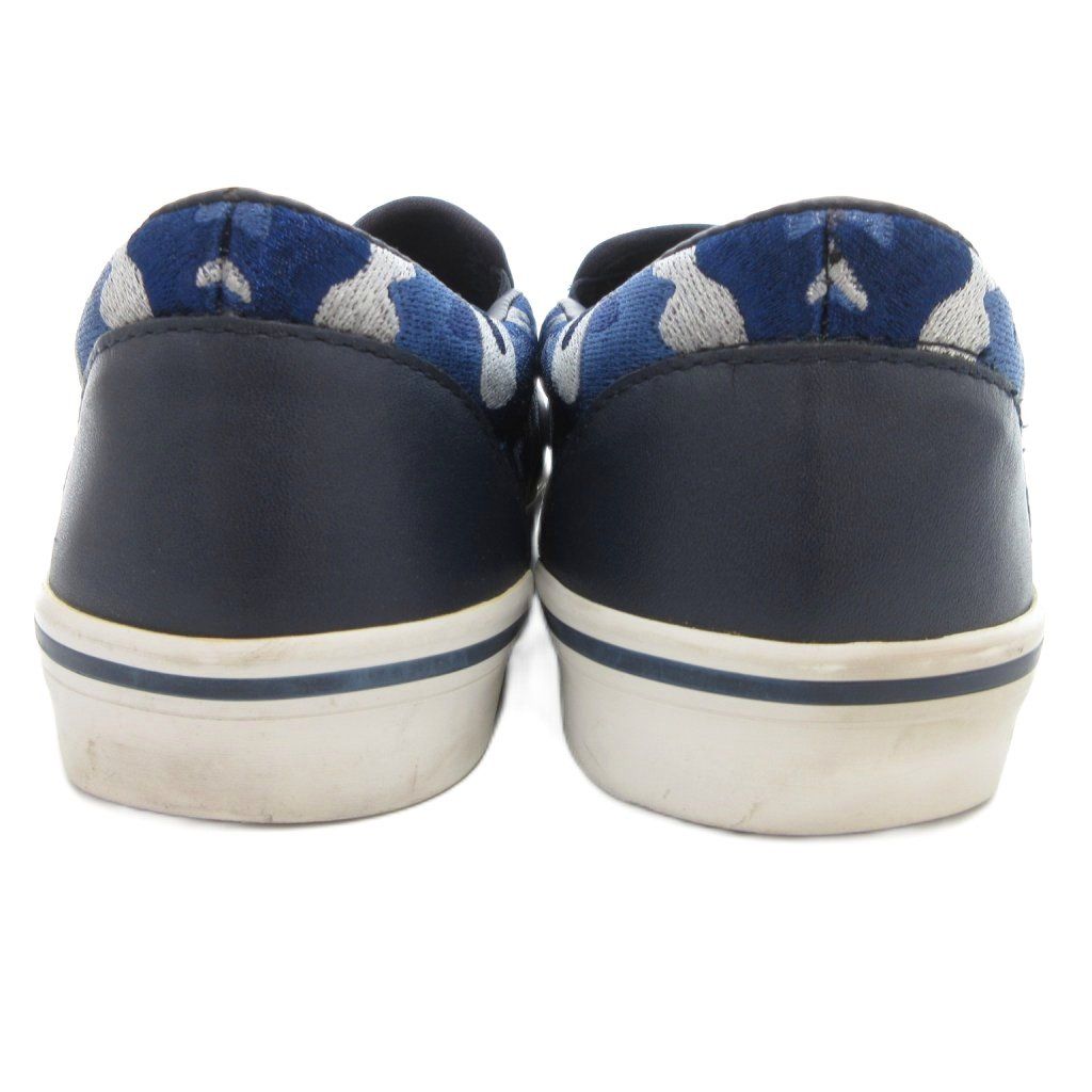  ルシアンペラフィネ LUCIEN PELLAT FINET スリッポンシューズ 9 青 ブルー 迷彩柄 カモフラージュ柄 スカル刺繍 UO GY 62 その他 靴