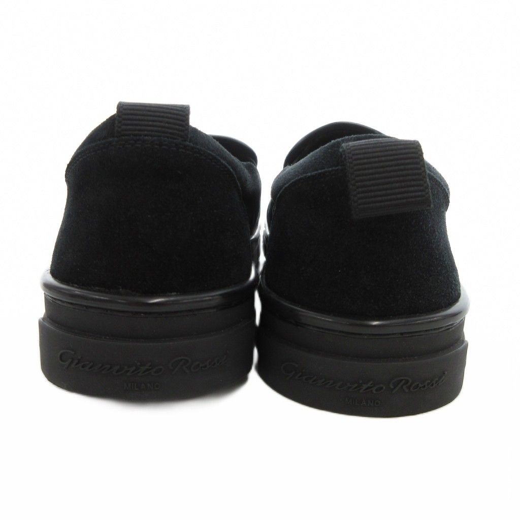 【中古】ジャンヴィトロッシ Gianvito Rossi スリッポン スニーカー スエード 40 黒 ブラック /UO ■GY62 メンズ ジャンヴィトロッシ Gianvito Rossi スリッポン スニーカー スエード