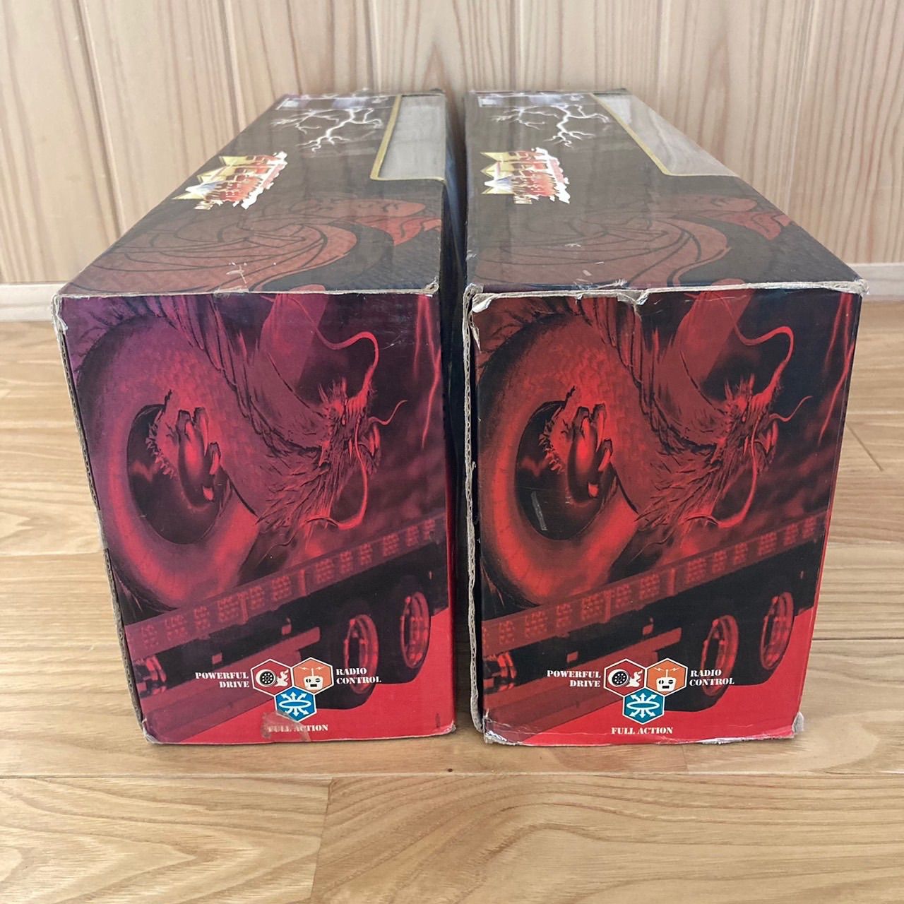 2台セット R C 雅流デコトラ 青龍 泰然自若 コントローラーなし 日本オー 全長約40 cm ラジコン LED デコレーショントラック レトロ